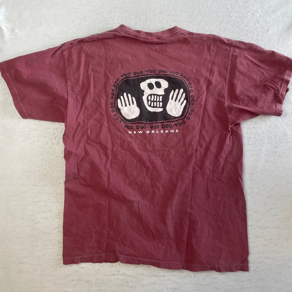 Comfort Colors VooDoo New Orleans T-Shirt XL Red Garment Dye Short Sleeve